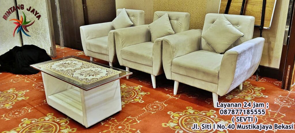 Sewa Sofa Set Meja Kaca VIP Antapani Bandung