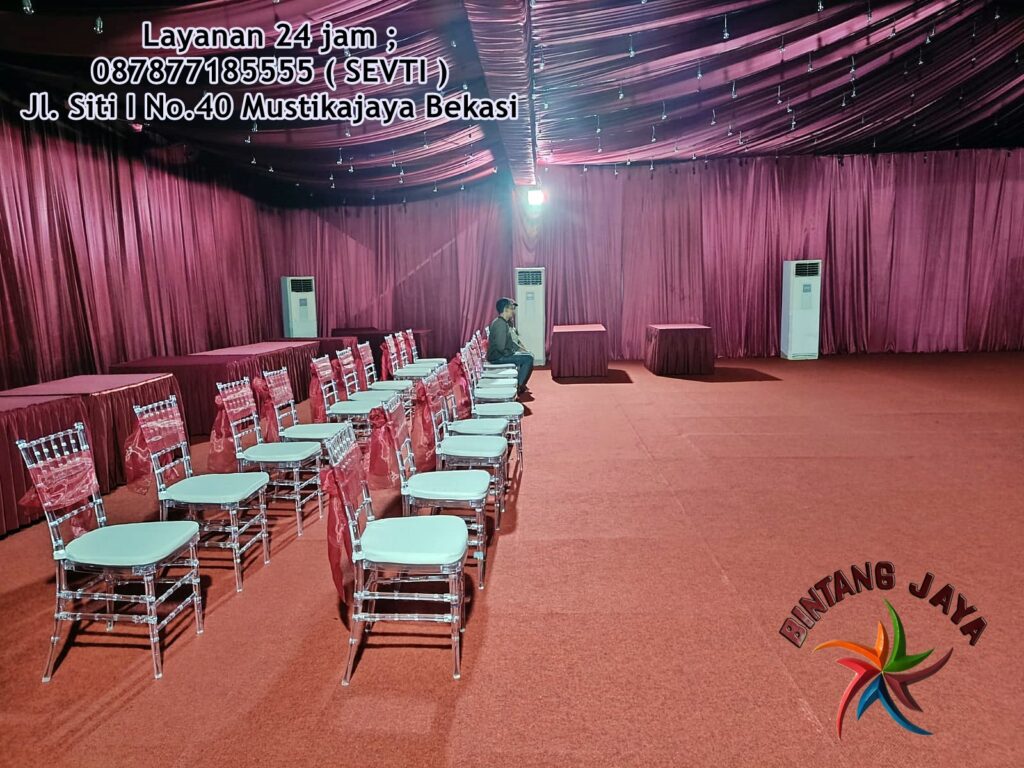 Layanan Sewa Tarif Murah Kursi Tiffany Acrylic Pita Area Jakarta