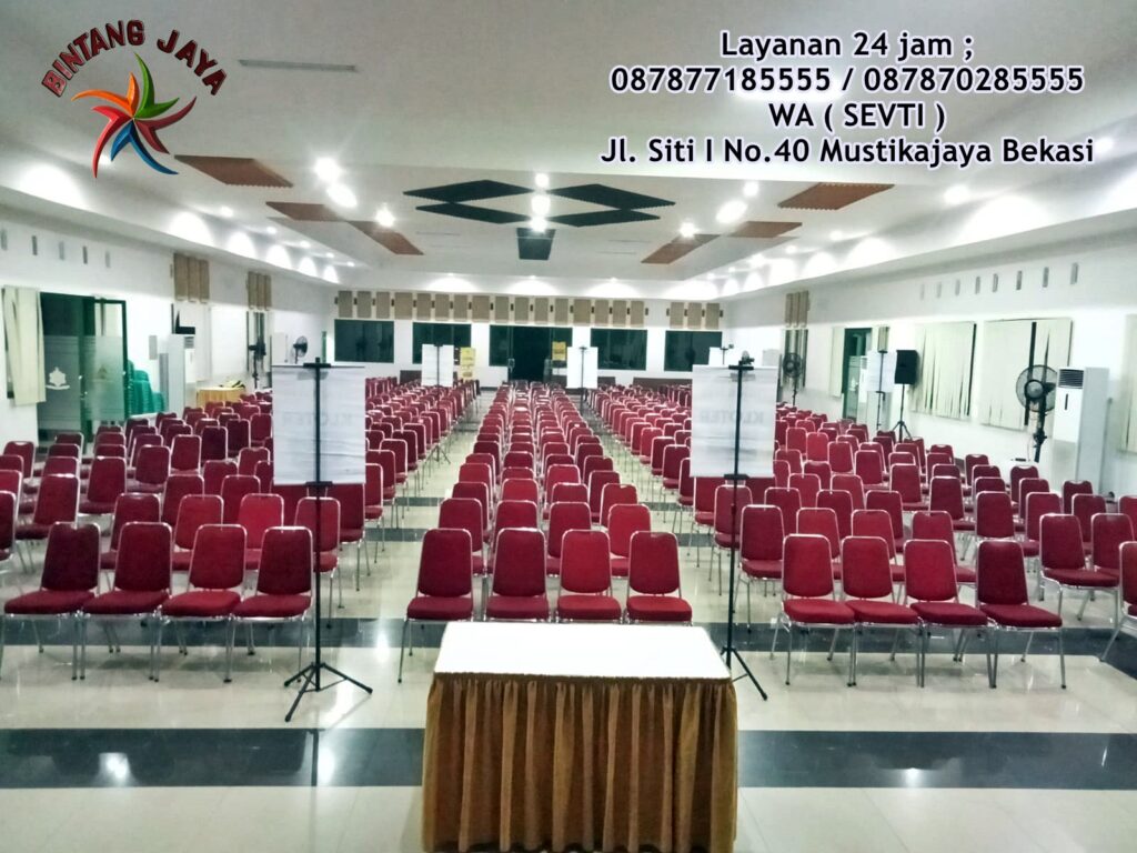 Sewa Kursi Susun Futura Jakarta Warna Merah Setting Rapi