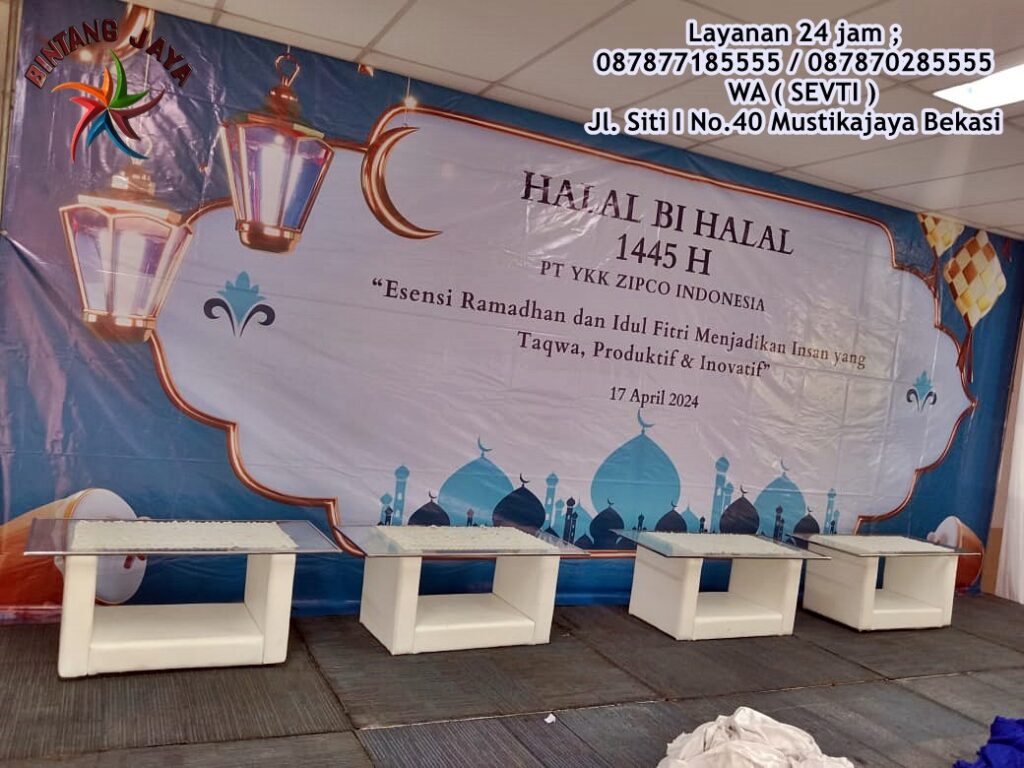 Cari Gudang Sewa Backdrop Tema Halal Bi Halal Area Galur Jakarta Pusat