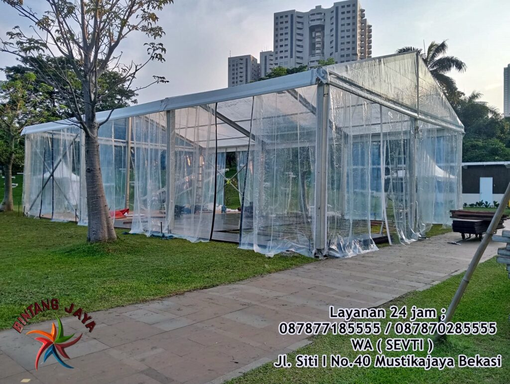 Sewa Tenda Transparan Pesta Area Perumahan Bali Resort Bogor