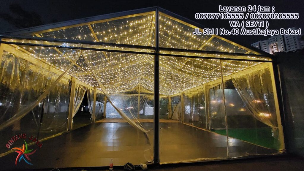 Sewa Tenda Transparan Pesta Area Perumahan Bali Resort Bogor