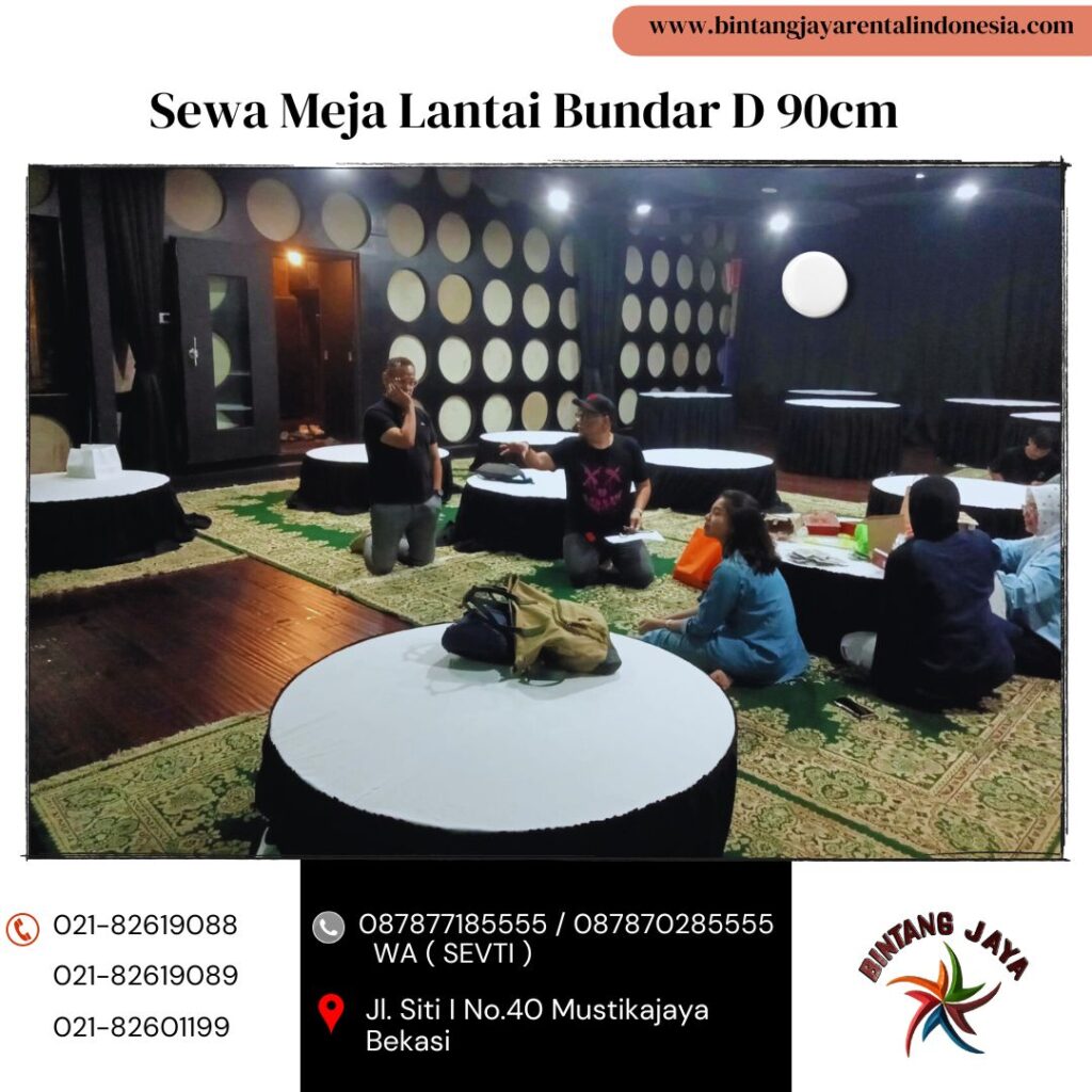 Cari Sewa Meja Lantai Bundar D 90cm Area Kota Bogor