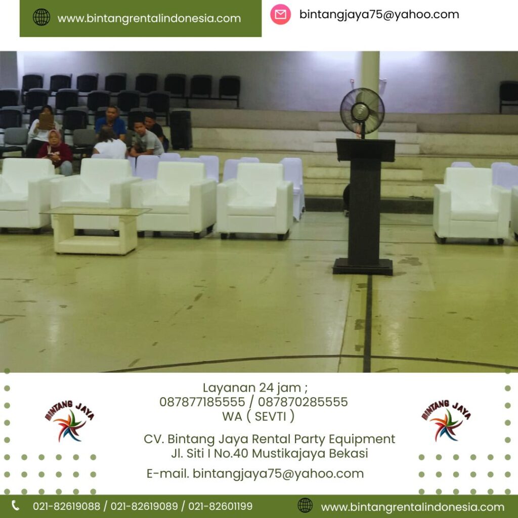 Sewa Meja Vip Sofa Single Putih Bogor