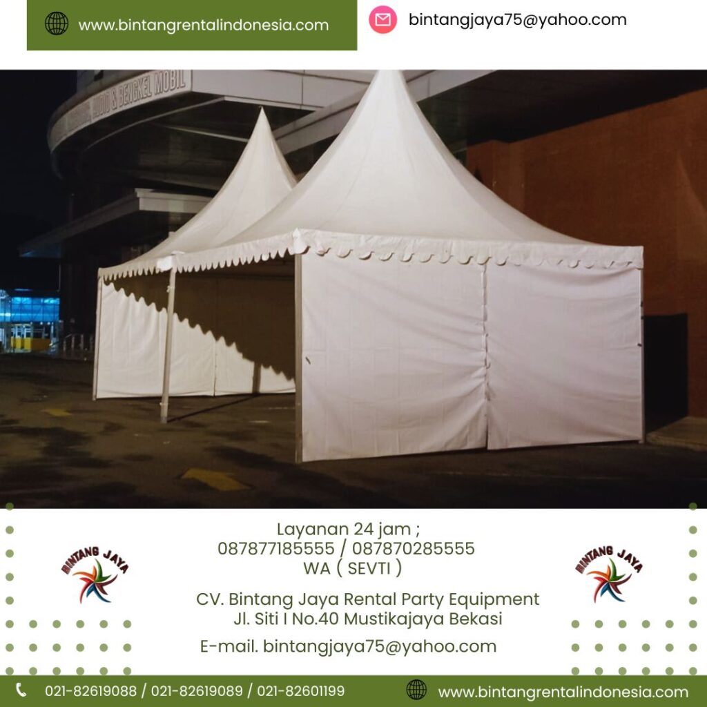 Sewa Tenda Kerucut Sarnafil Dinding Dan Atap Putih Jakarta