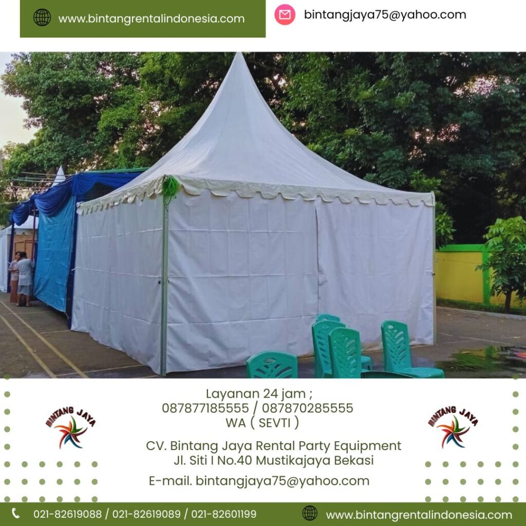 Sewa Tenda Kerucut Sarnafil Dinding Dan Atap Putih Jakarta