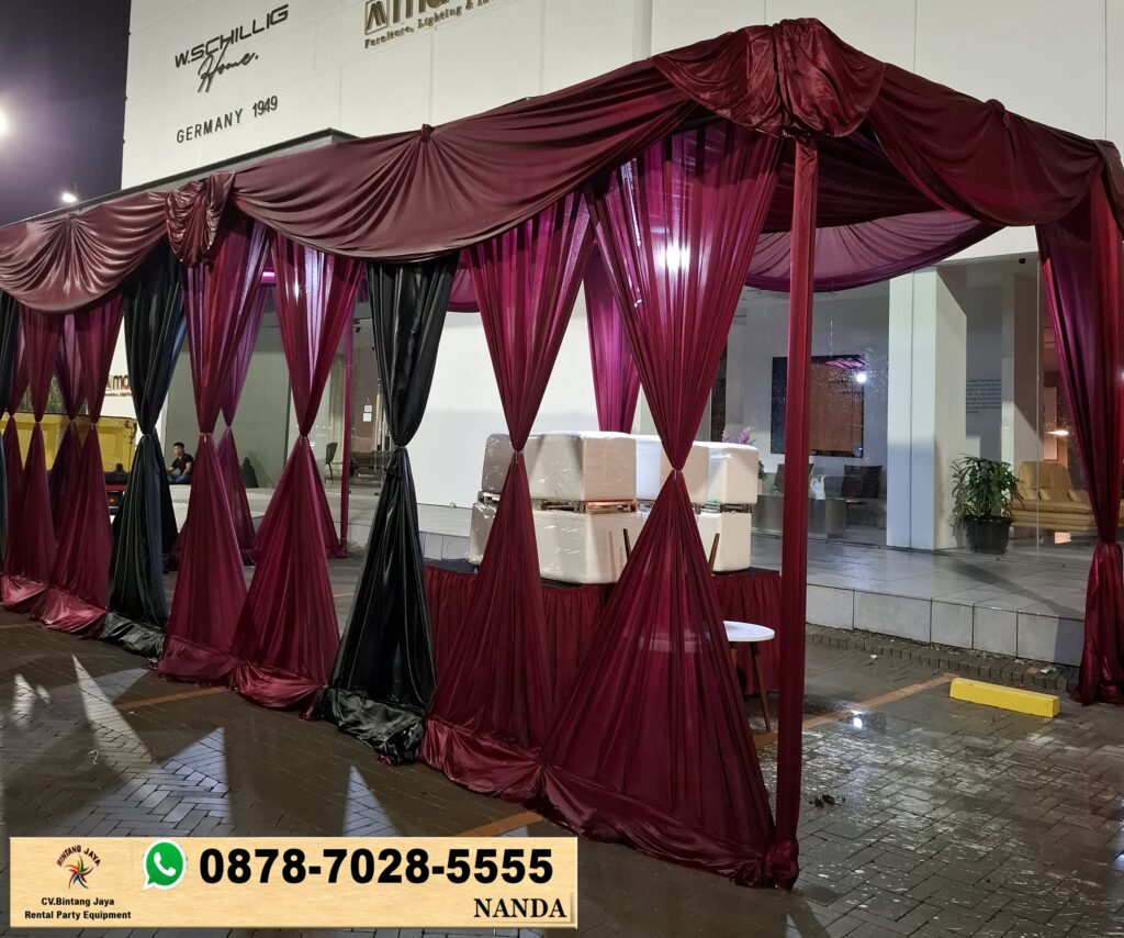 Sewa Tenda Tirai Terbuka Dekorasi Serut di Jakarta