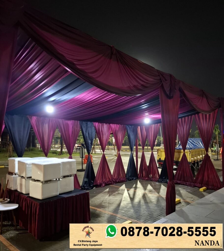 Sewa Tenda Tirai Terbuka Dekorasi Serut di Jakarta