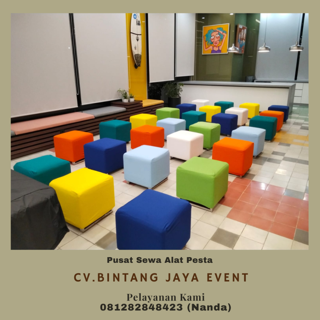 Jasa Sewa Puff Kotak Warna-warni Wilayah Jakarta Tangerang