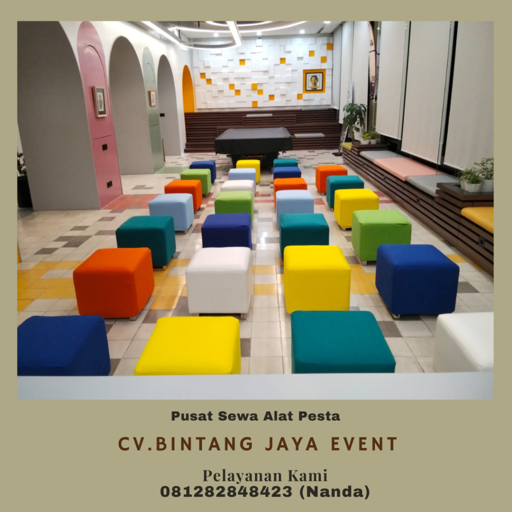 Jasa Sewa Puff Kotak Warna-warni Wilayah Jakarta Tangerang