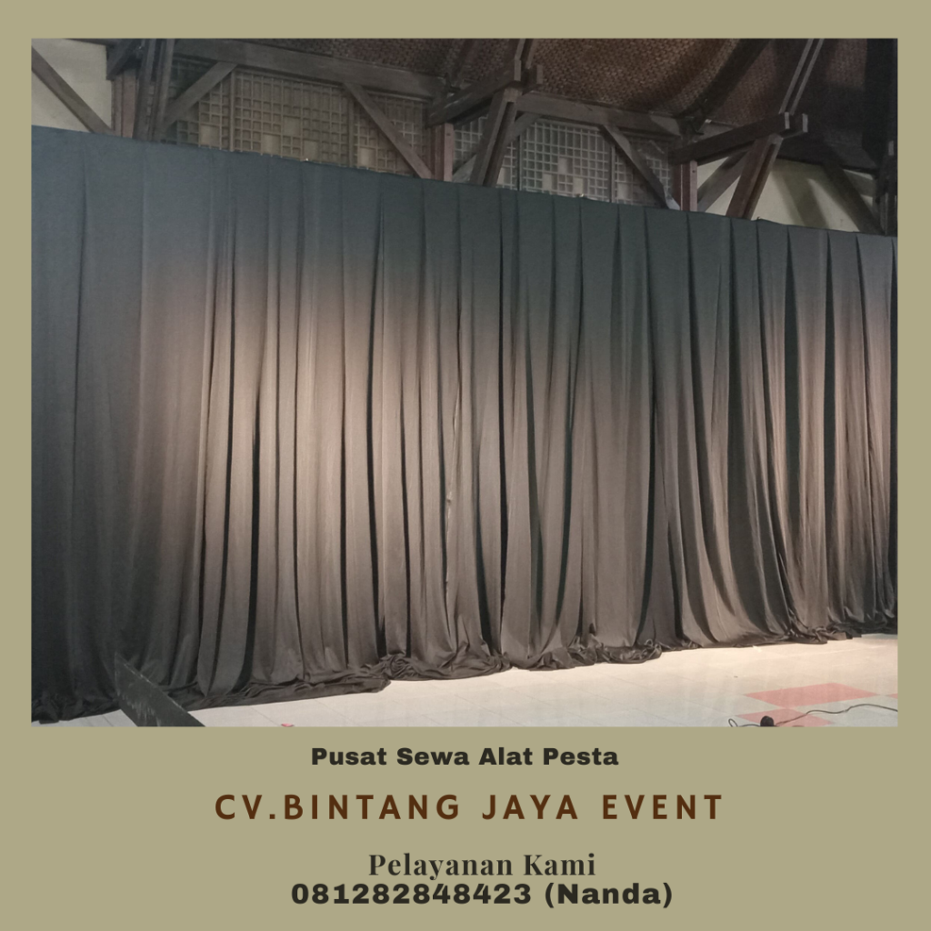 Sewa Tirai Hitam Lotto Dan Tirai Filamin Aneka Warna di Jakarta
