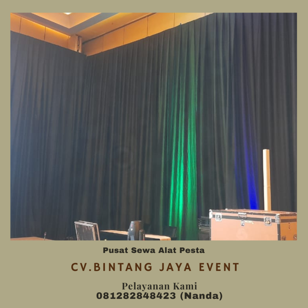 Sewa Tirai Hitam Lotto Dan Tirai Filamin Aneka Warna di Jakarta