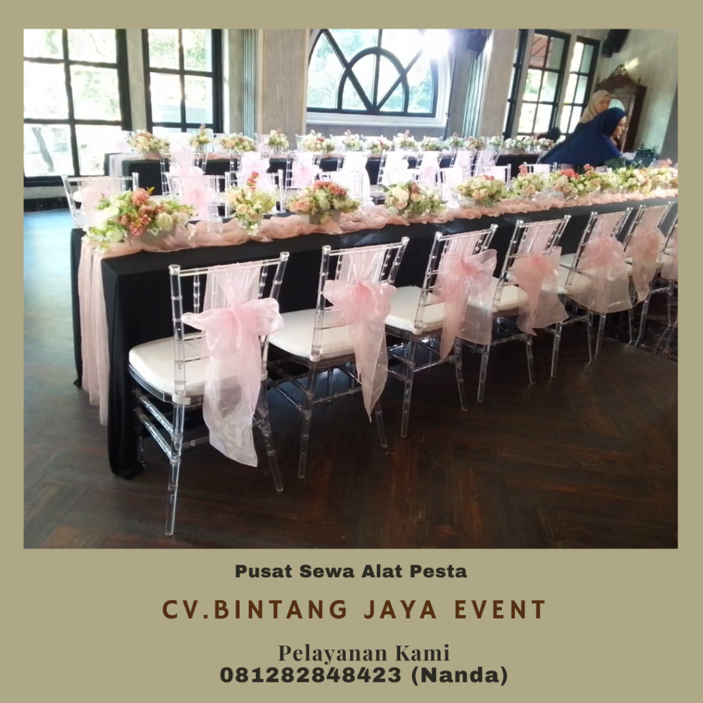 Penyewaan Kursi Tiffany Tipe Kayu Dan Acrylic Tangerang Selatan