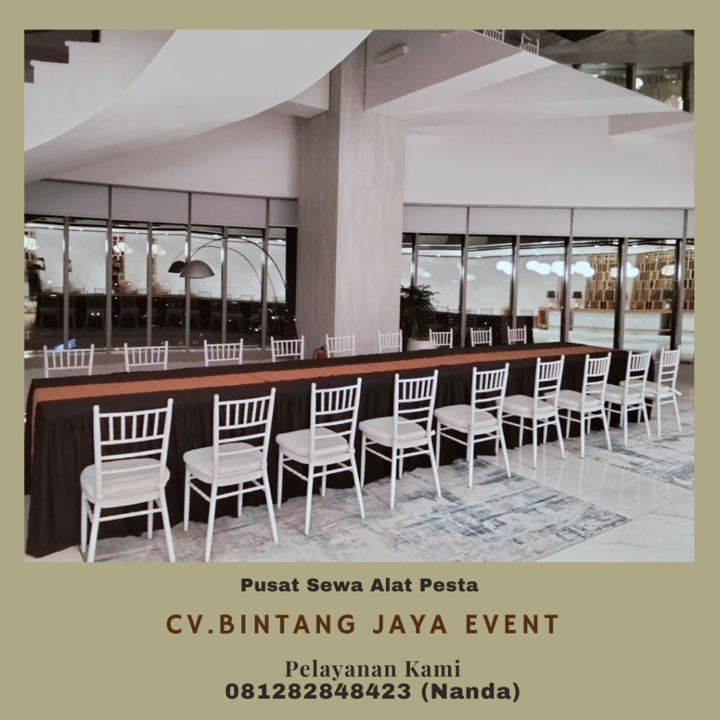 Pusat Sewa Kursi Tiffany VIP Putih Bahan Kayu Area Jakarta Bogor
