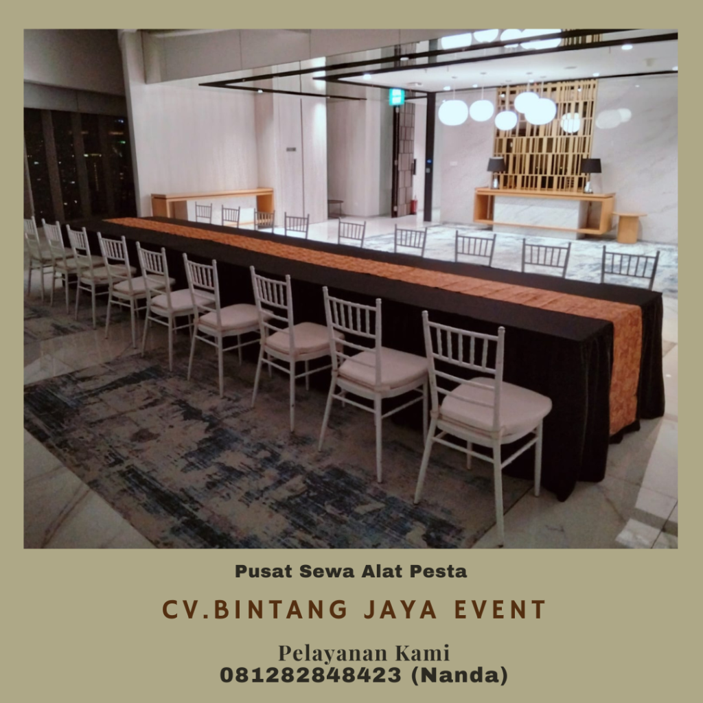 Pusat Sewa Kursi Tiffany VIP Putih Bahan Kayu Area Jakarta Bogor