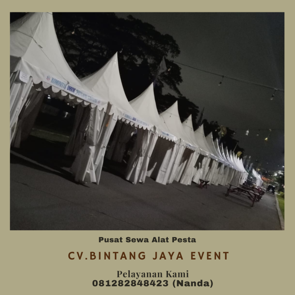 Pusat Sewa Tenda Sarnafil Atap Kerucut Putih Area Metland Cibitung Bekasi
