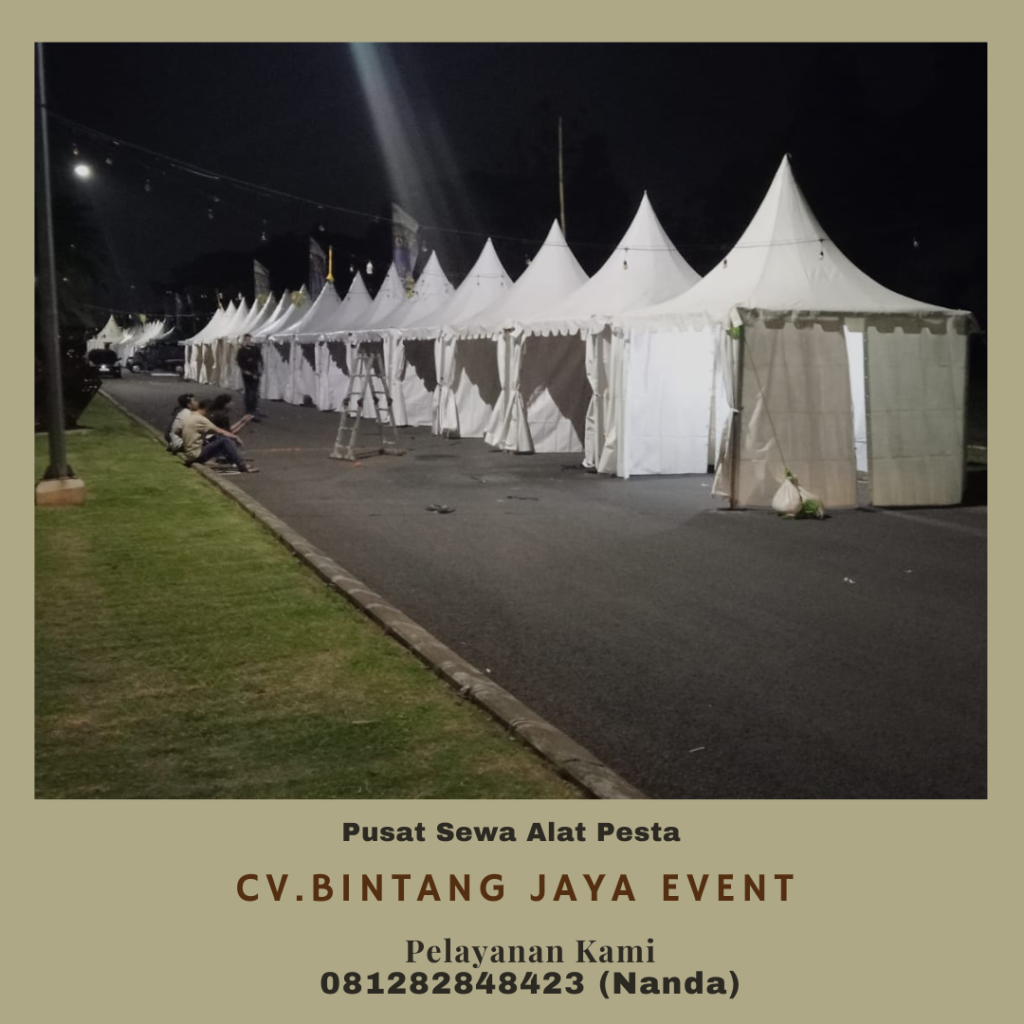 Pusat Sewa Tenda Sarnafil Atap Kerucut Putih Area Metland Cibitung Bekasi