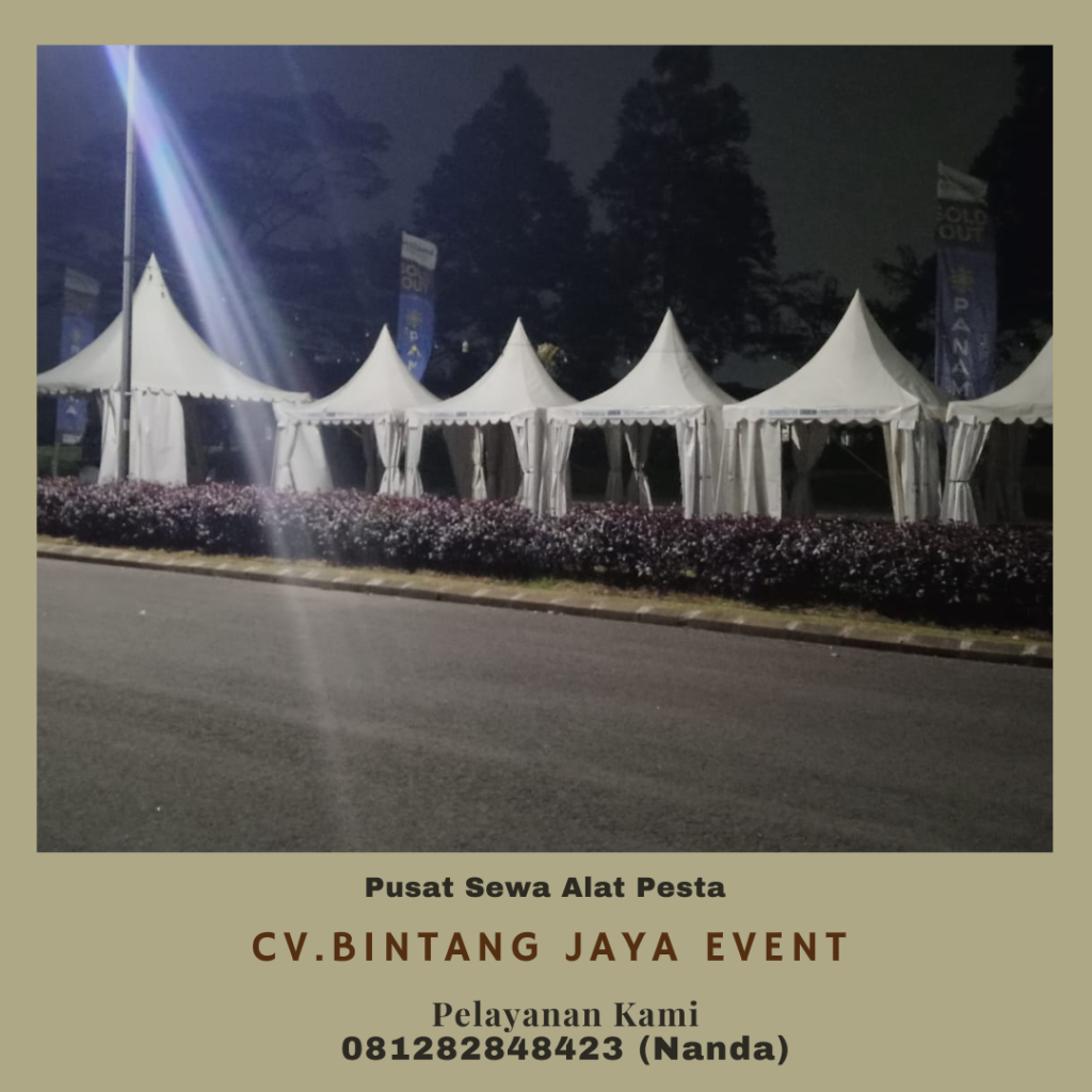 Pusat Sewa Tenda Sarnafil Atap Kerucut Putih Area Metland Cibitung Bekasi