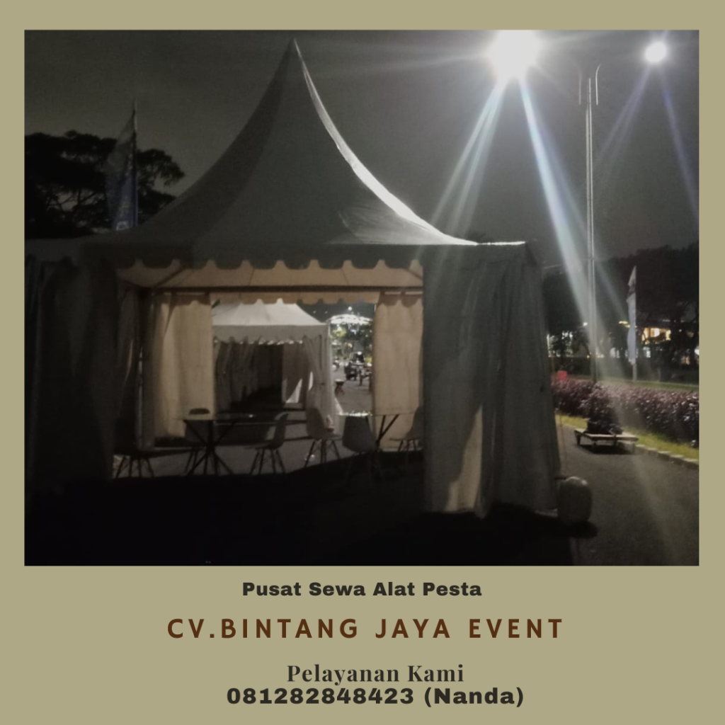 Pusat Sewa Tenda Sarnafil Atap Kerucut Putih Area Metland Cibitung Bekasi