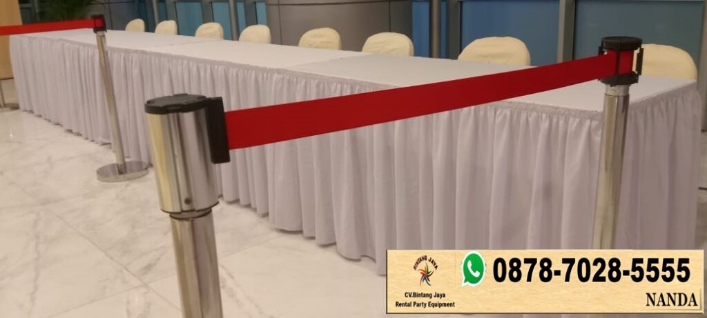 Rental Tiang Antrian Hitam VIP Di Jakarta