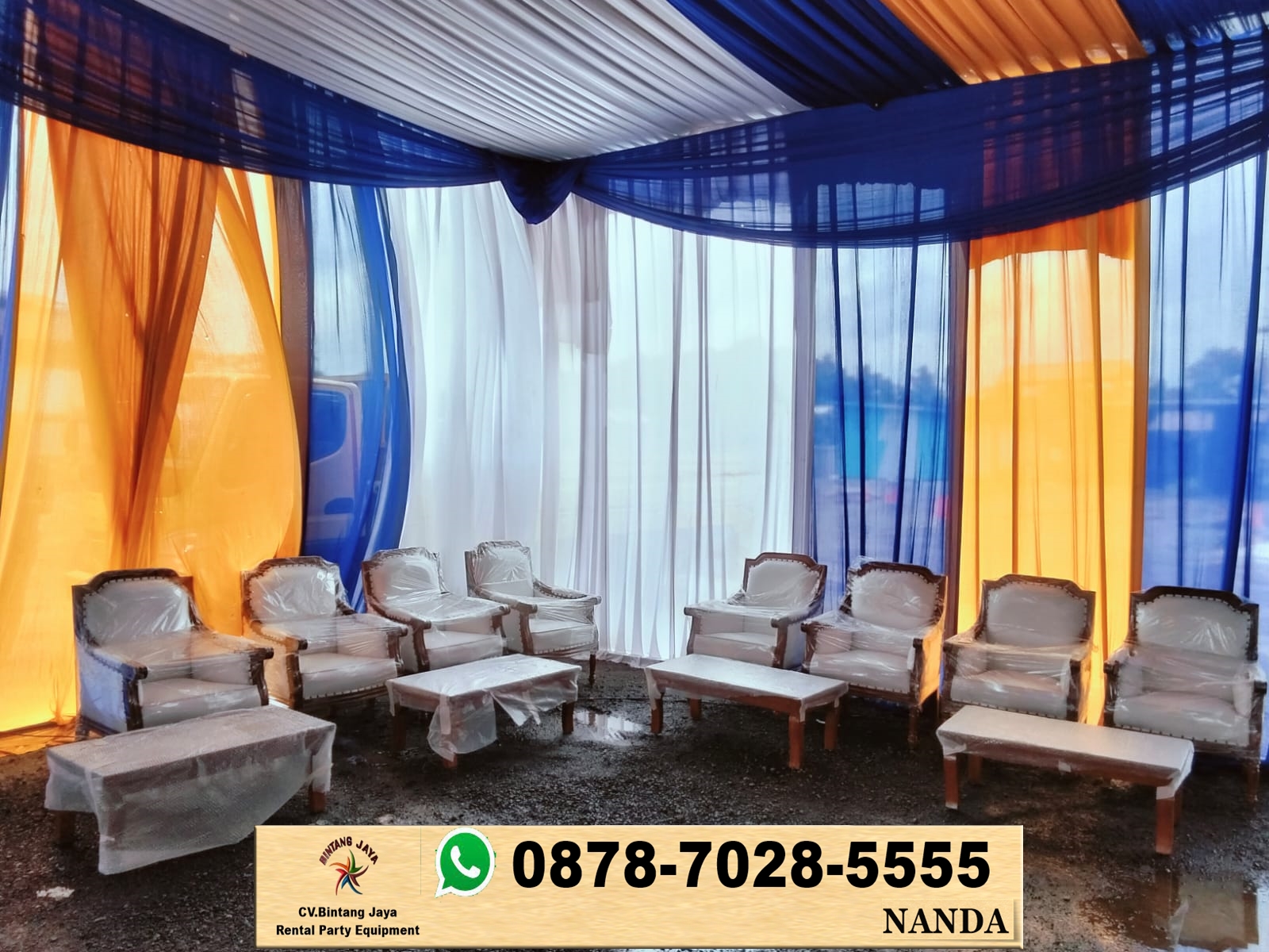 Sewa Arm Chairs Tenda Dan Meja Vip Kayu Jakarta