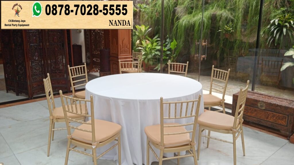 Sewa Kursi Kayu Vip Type Tiffany Gold Area Jakarta