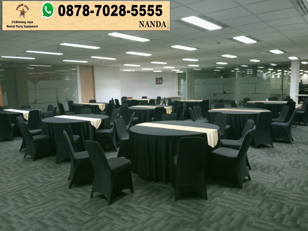 Sewa Meja Kursi Dan Tirai Hitam Berkualitas di Jakarta