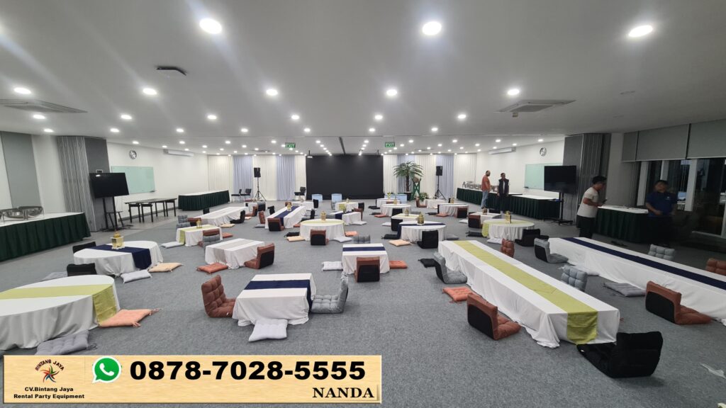 Sewa Sofa Lesehan Plus Meja Lesehan Kotak Lengkap Cover Area Jakarta