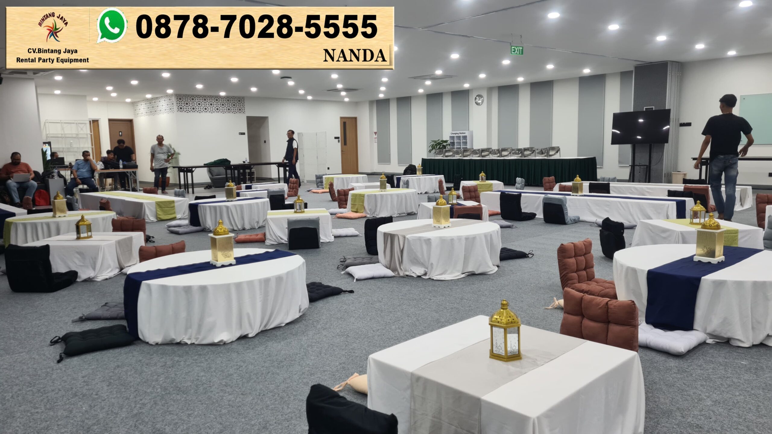 Sewa Sofa Lesehan Plus Meja Lesehan Kotak Lengkap Cover Area Jakarta