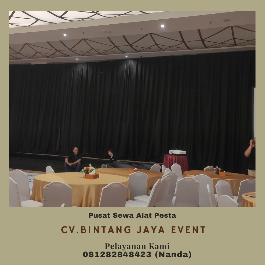 Sewa Tirai Hitam Bahan Tebal Jakarta – Solusi Tepat untuk Dekorasi Acara