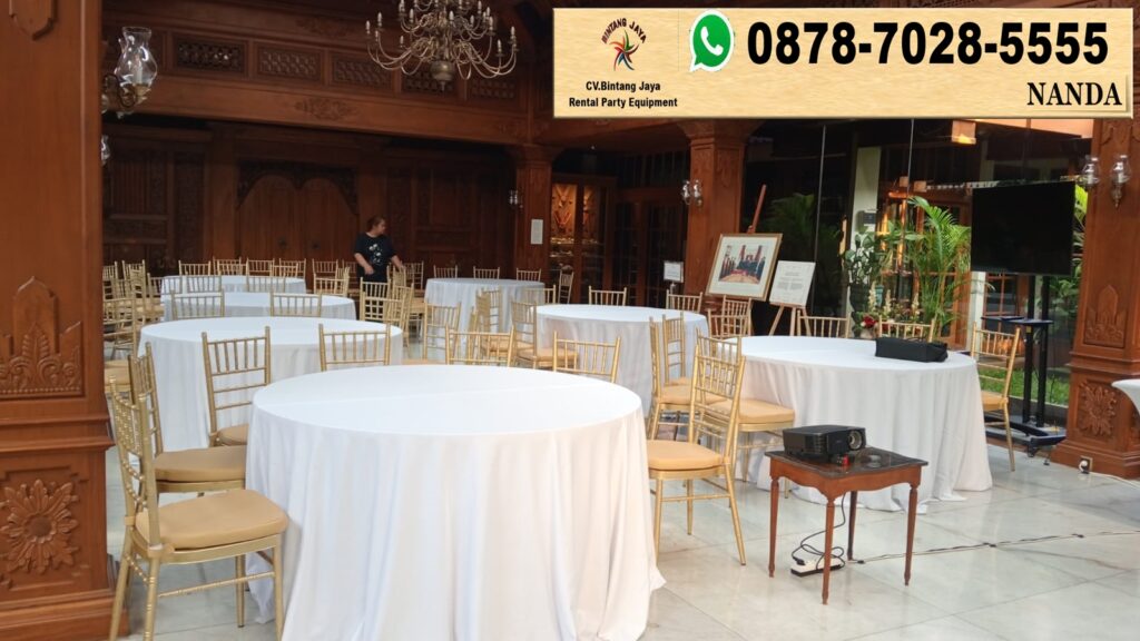 Rental Kursi Kayu VIP Type Tiffany Gold Di Jakarta