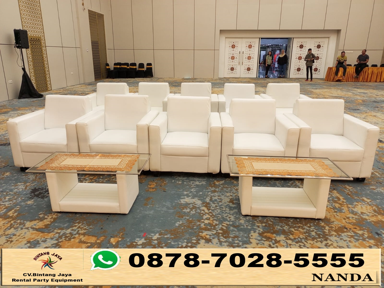 Rental Sewa Sofa Single Dan Meja Kaca Di Jakarta Pusat