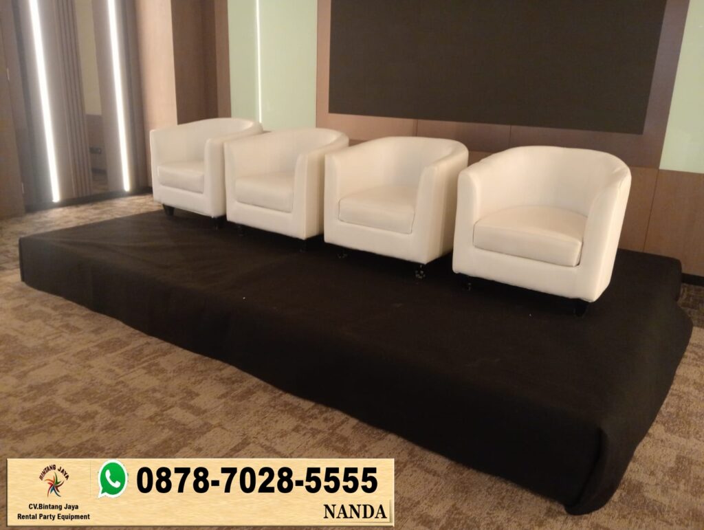 Rental Sofa Hitam Putih Type Oval Jakarta 0878-7028-5555