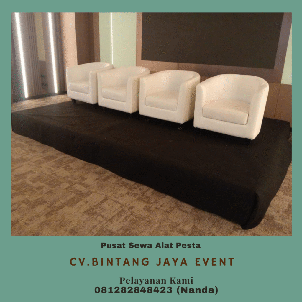 Rental Sofa Putih Oval Bersih Terawat di Jakarta