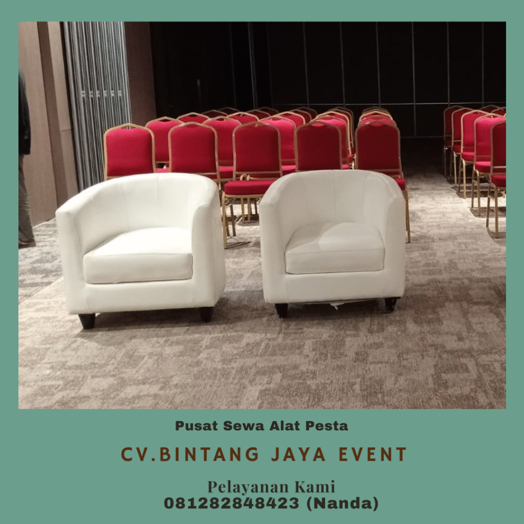 Rental Sofa Putih Oval Bersih Terawat di Jakarta