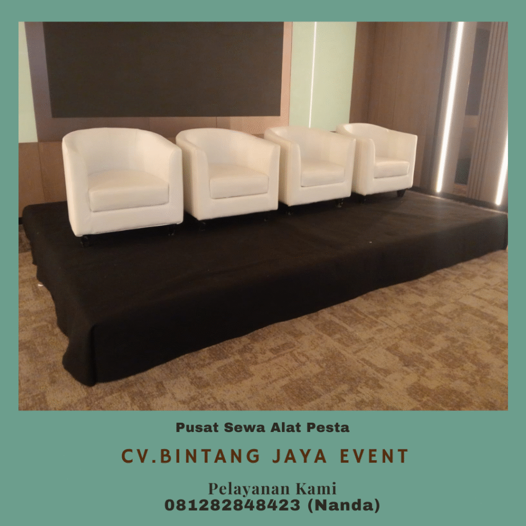 Rental Sofa Putih Oval Bersih Terawat di Jakarta