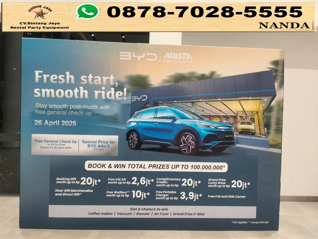 Sewa Backdrop Dan Meja Kotak Event BYD Pluit Jakut