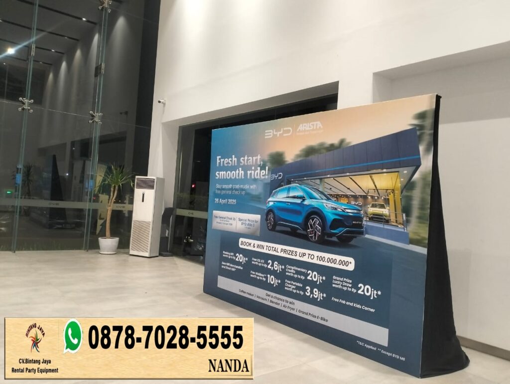 Sewa Backdrop Dan Meja Kotak Event BYD Pluit Jakut
