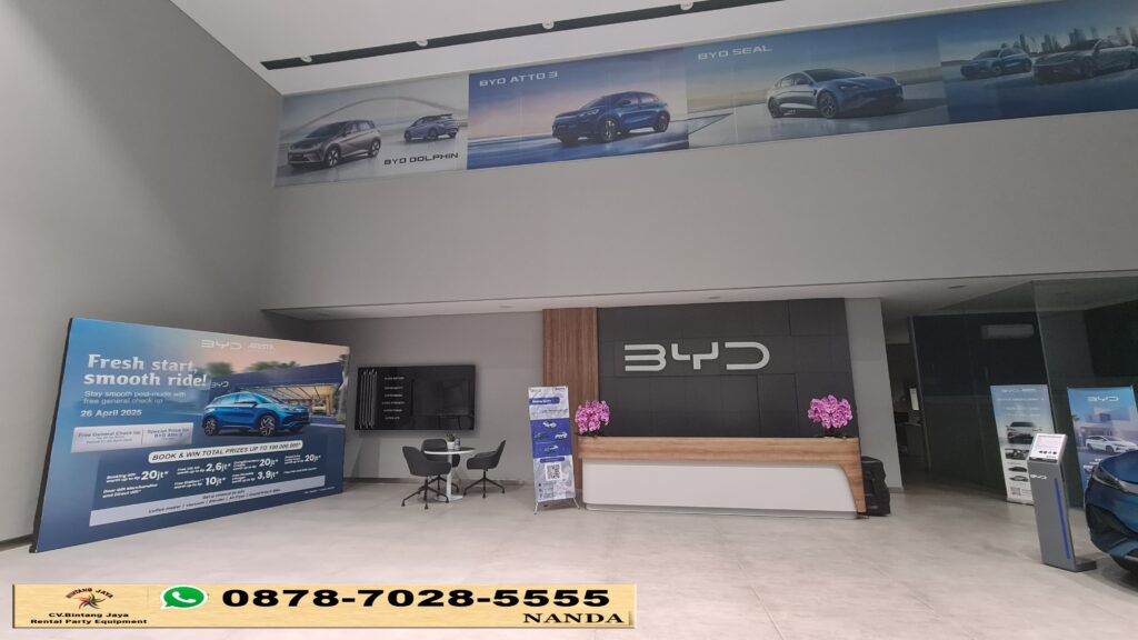 Rental Backdroop Indoor Event BYD Tebet Jaksel