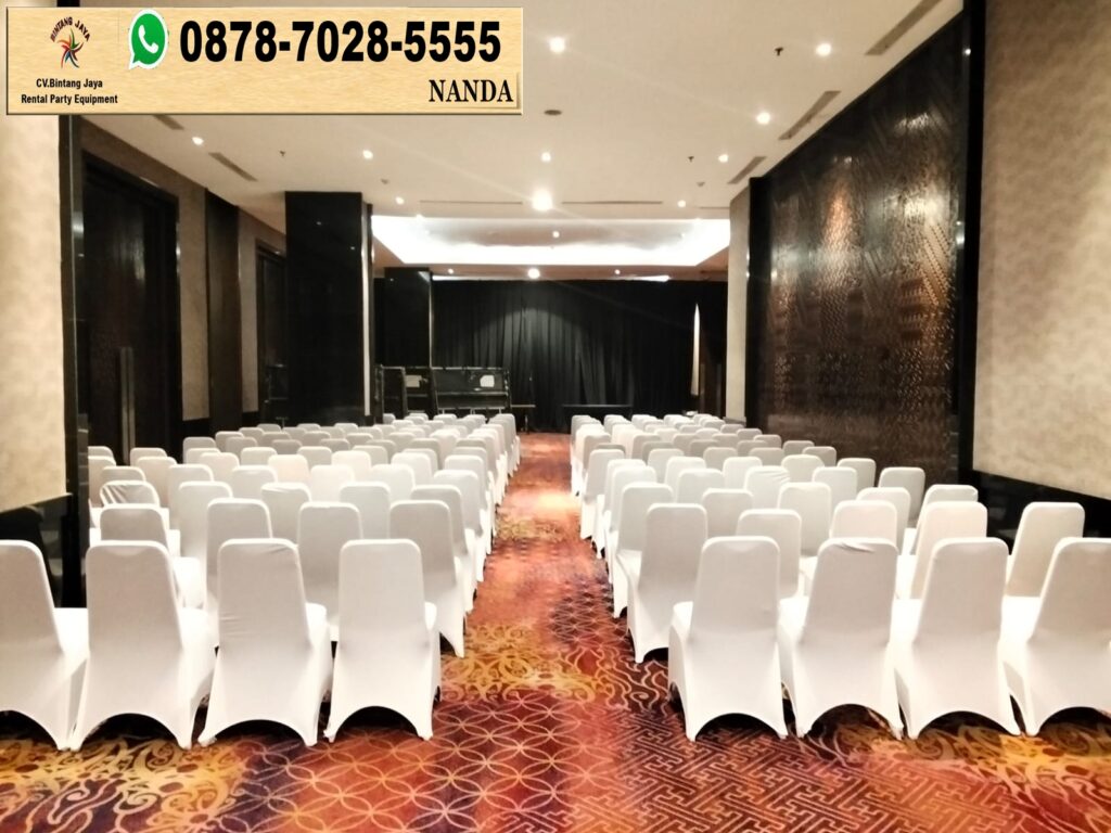 Sewa Kursi Stainless Type Futura Cover Ketat Putih di Jakarta