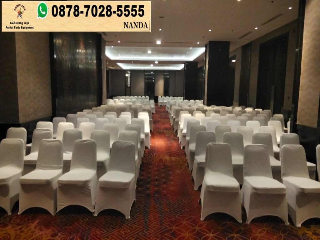 Sewa Kursi Stainless Type Futura Cover Ketat Putih di Jakarta