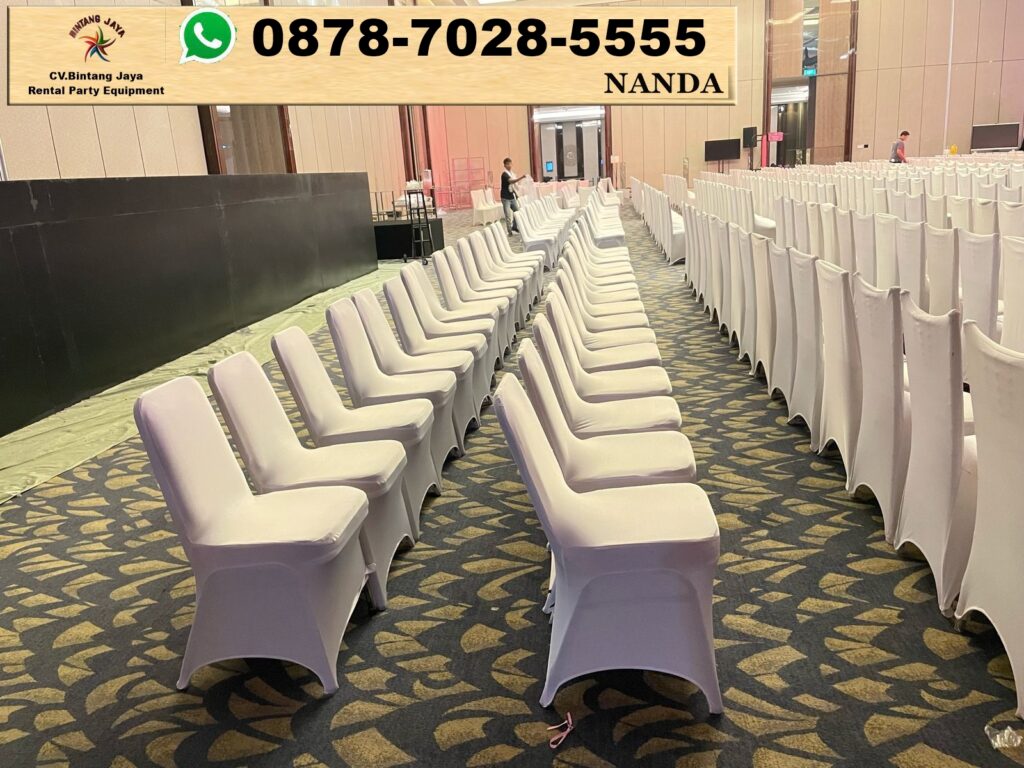 Sewa Kursi Type Futura Susun Cover Putih Area Jakarta Bogor