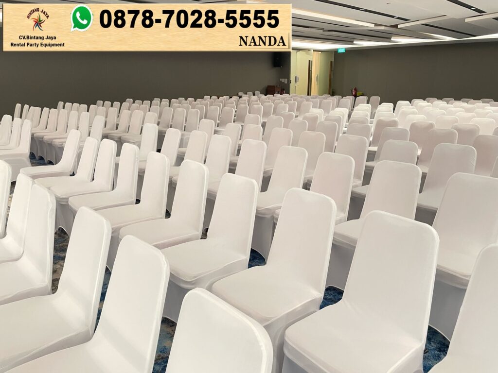 Sewa Kursi Type Futura Susun Cover Putih Area Jakarta Bogor