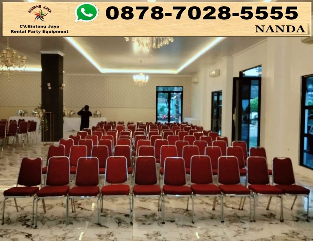 Sewa Kursi Type Futura Susun Polos Merah Area Jakarta