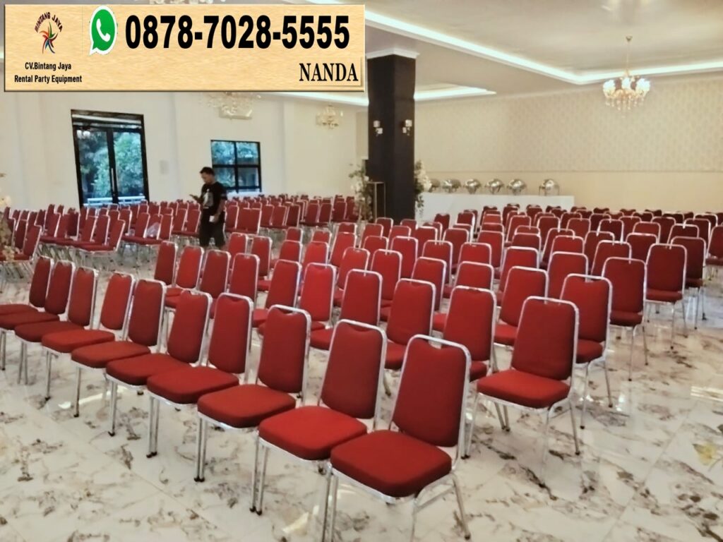 Sewa Kursi Type Futura Susun Polos Merah Area Jakarta