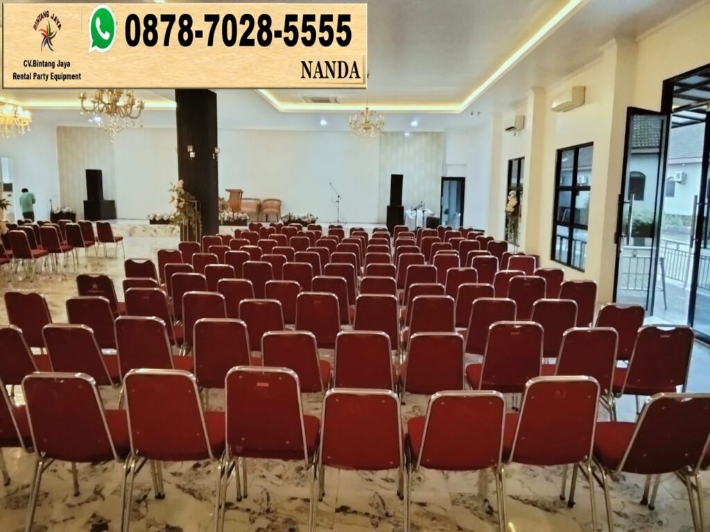 Sewa Kursi Type Futura Susun Polos Merah Area Jakarta