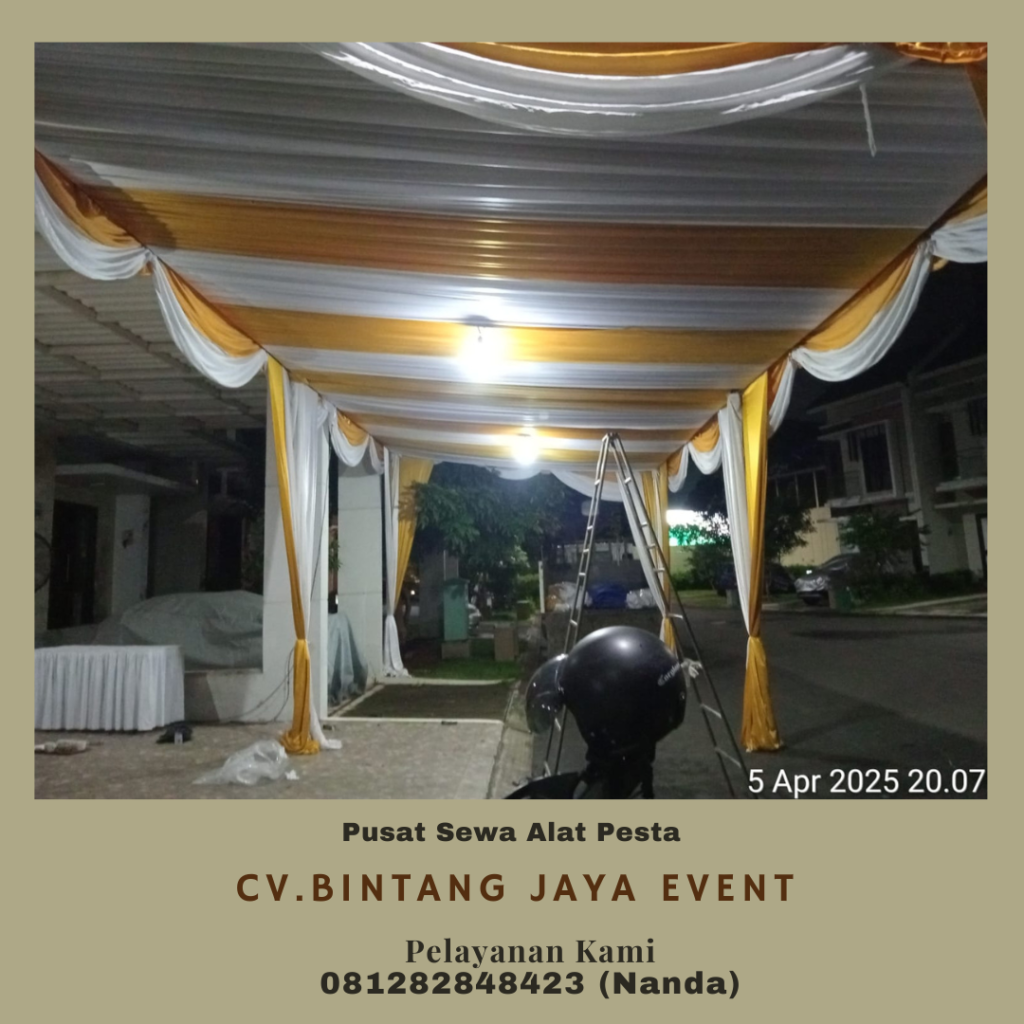Sewa Tenda Serut Kain Rempel Area Jakarta
