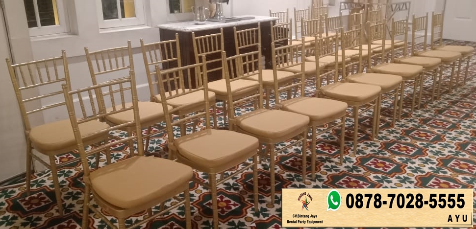 Layanan Sewa Kursi Tiffany Gold Stok Ready Area Jakarta