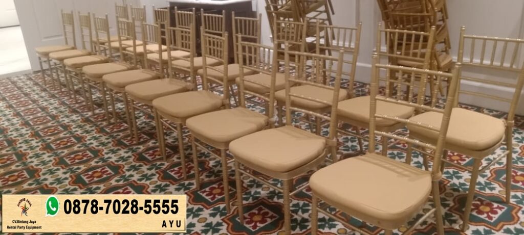Layanan Sewa Kursi Tiffany Gold Stok Ready Area Jakarta