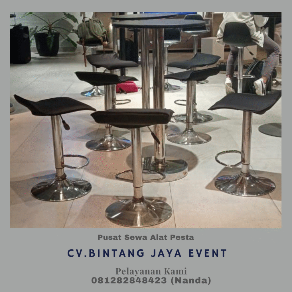 Sewa Barstool Hitam Meja Dan Kursi Kotak Di Tomang Jakarta